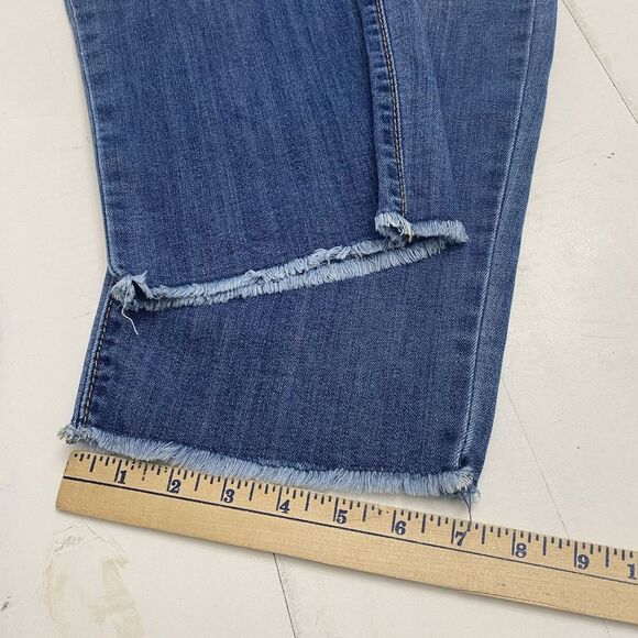 Seven 7 For All Mankind Tower Straight High-Rise Crop Jean Women's 10 Raw Hem - Picture 10 of 12